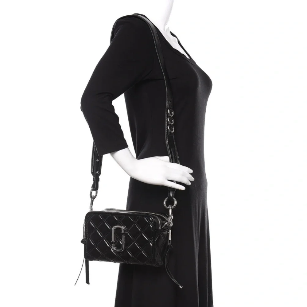 Marc Jacobs Quilted Softshot 21 Black Lambskin NWT - Picture 2 of 16